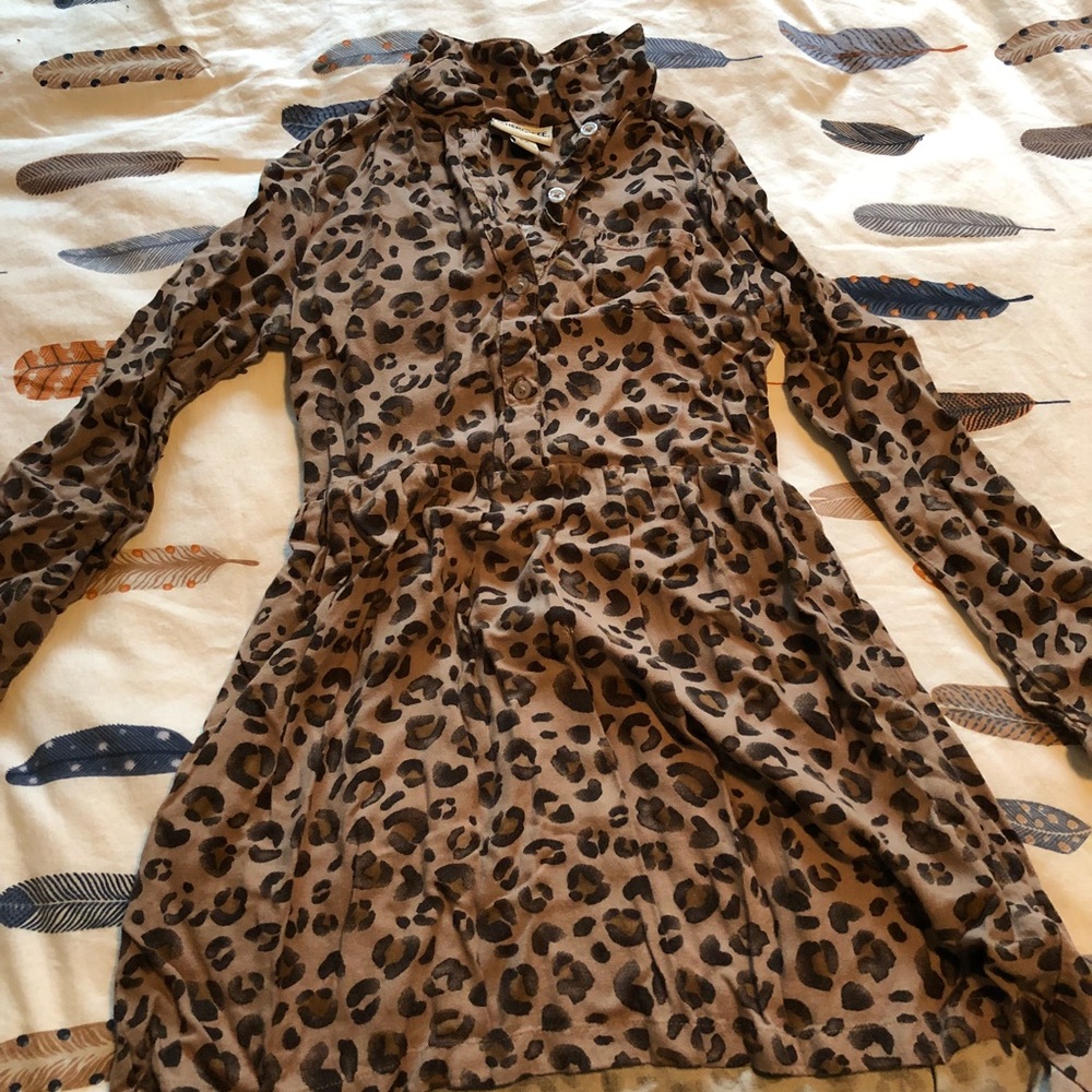 Cherokee leopard print dress with cinched waist